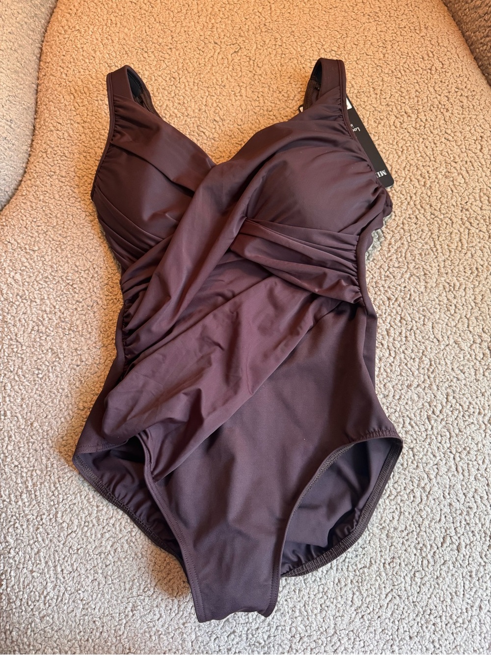 MiracleSuit One-Piece Twist Front Swimsuit in Sumatra Brown